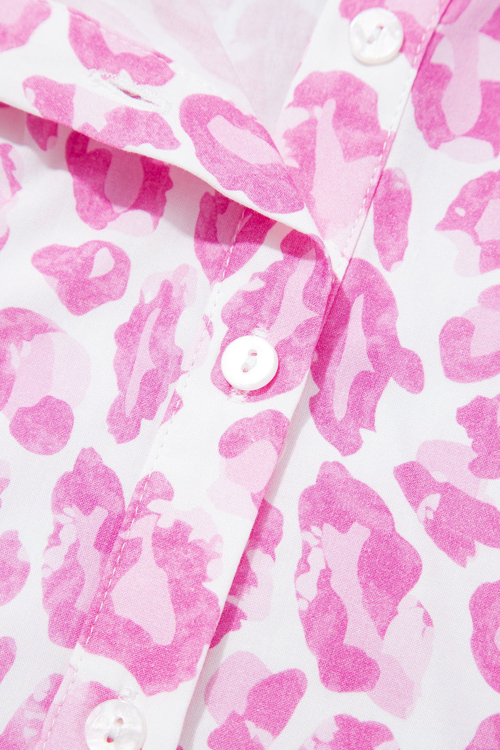 Leopard Print Mini Shirt Dress – Tie Waist Puff Sleeve