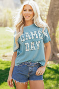 Stone Blue Camo GAME DAY Graphic T Shirt
