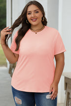 Black Casual Plain Crew Neck Tee