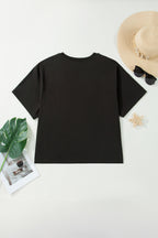 Carbon Grey Plus Size Western Aztec Bull Skull Printed T Shirt