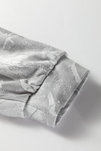Gray Plus Size Camouflage Woodland Print Oversized Sporty Hoodie