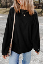Light Grey Ribbed Corduroy Oversized Sweatshirt