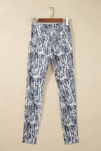 Multicolour Camouflage Pattern High Waist Leggings