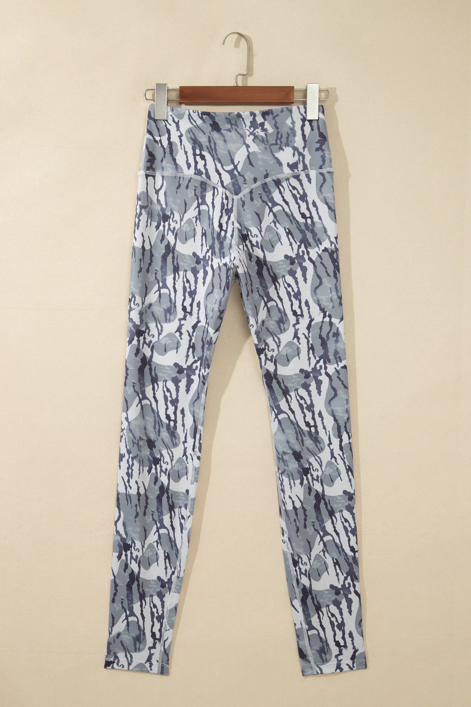 Multicolour Camouflage Pattern High Waist Leggings