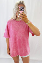 Blue Mineral Washed Oversized Tee