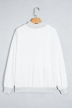 Light Grey High Neck GAMEDAY/ FOOTBALL Double Side Printed Reversible Sweatshirt