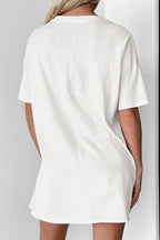 White Wild West Cowgirl Rodeo Graphic Tunic Tee
