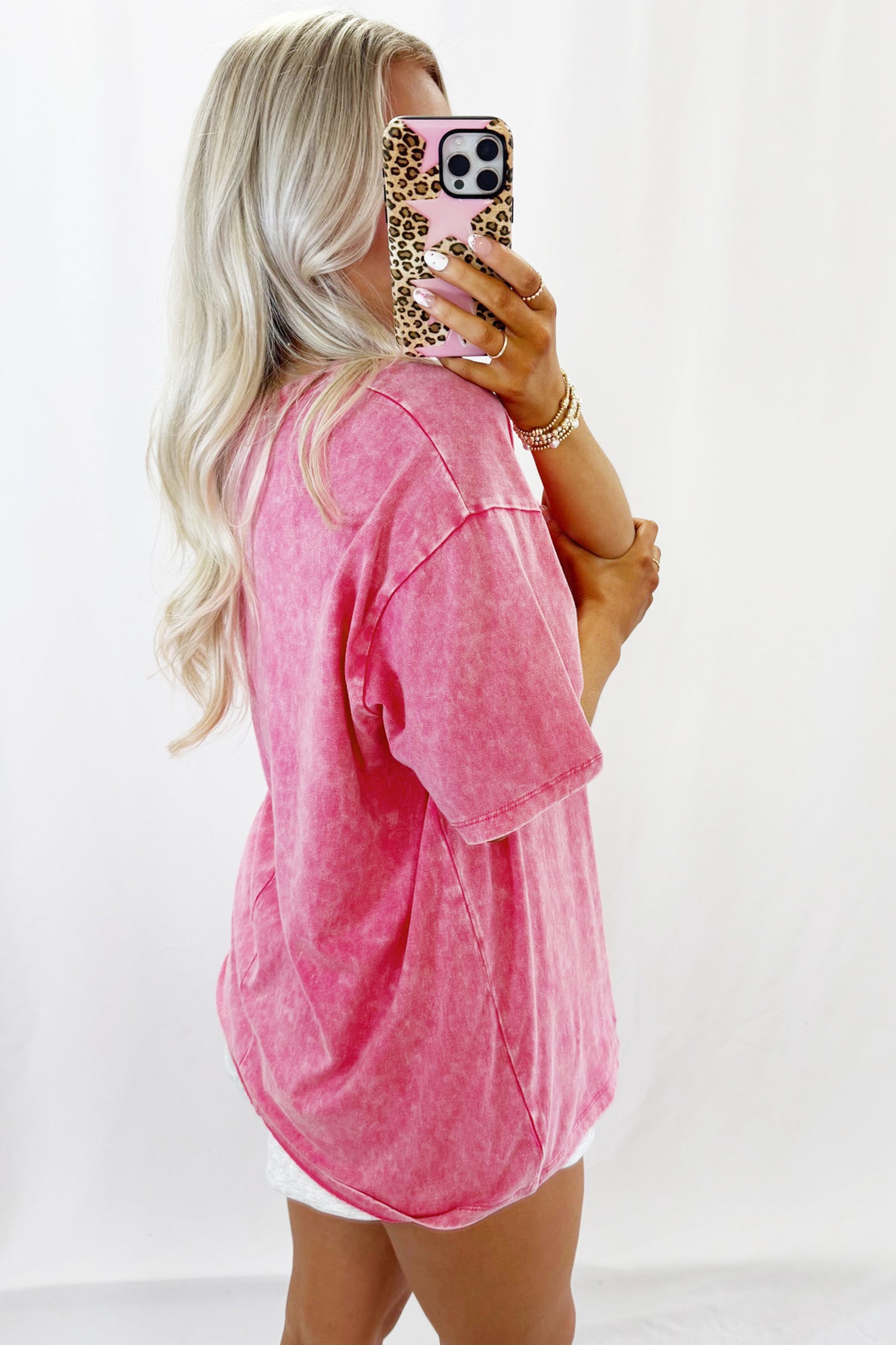 Blue Mineral Washed Oversized Tee