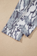 Multicolour Camouflage Pattern High Waist Leggings