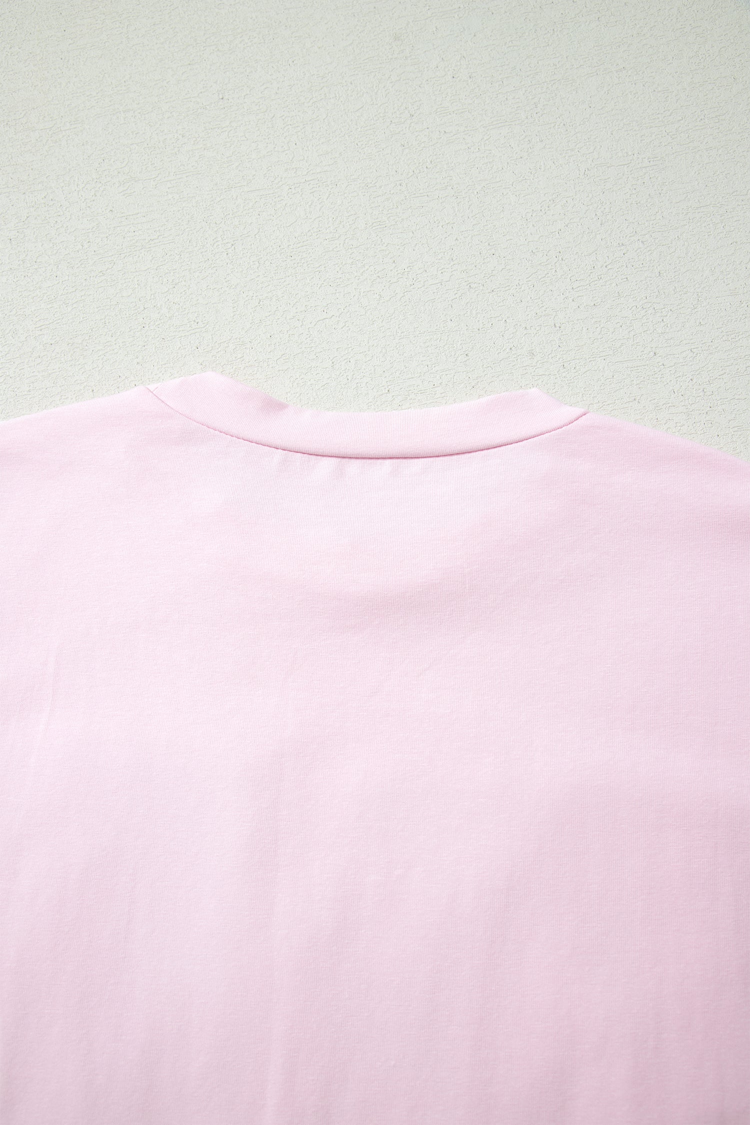 Pink PRAY Sequin Leopard Multiple Patched Graphic Tee