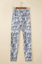 Multicolour Camouflage Pattern High Waist Leggings