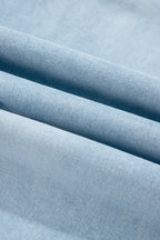 Beau Blue Plus Size Seam Detail Patch Pocket Raw Cut Shift Jeans