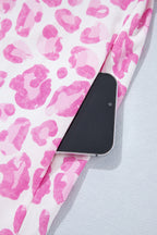 Leopard Print Mini Shirt Dress – Tie Waist Puff Sleeve