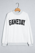 Light Grey High Neck GAMEDAY/ FOOTBALL Double Side Printed Reversible Sweatshirt
