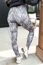 Multicolour Camouflage Pattern High Waist Leggings