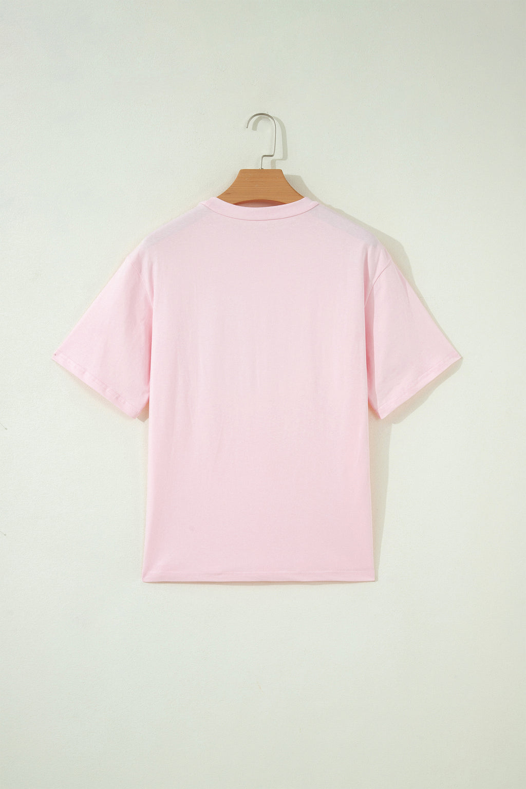 Pink PRAY Sequin Leopard Multiple Patched Graphic Tee