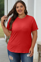 Black Casual Plain Crew Neck Tee